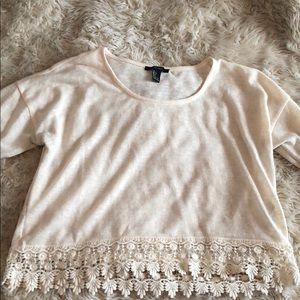 Off white top with lace